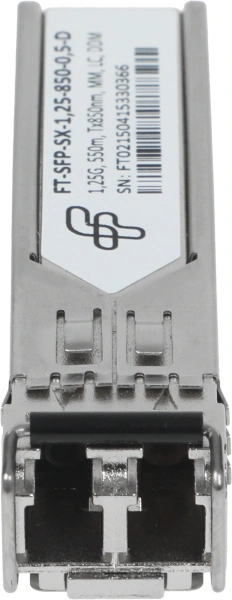 Модуль оптический Future Technologies FT-SFP-SX-1,25-850-0,5-D Модуль оптический FT-SFP-SX-1,25-850-0,5-D (1,25G, 550m, Tx850nm, MM, LC, DDM)