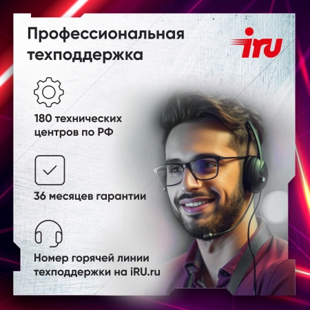 ПК IRU Game 510H6SEA MT i5 13400F (2.5) 16Gb SSD512Gb RTX3050 6Gb FreeDOS GbitEth 600W черный (2074685)