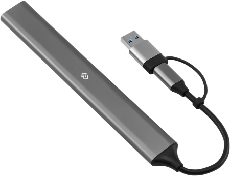 Разветвитель USB-C+ USB-A Digma DHUB-7USB-AC-3.0 7порт. черный