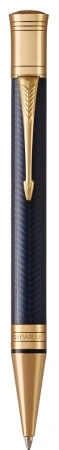 Ручка шариков. Parker Duofold K307 Prestige (1931373) Blue Chevron GT M черн. черн. подар.кор.