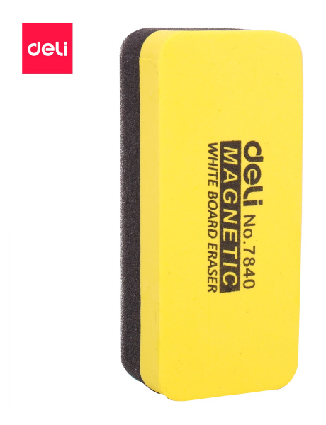 Стиратель Deli E7840 для досок пластик 11х5х3см ассорти магнитный