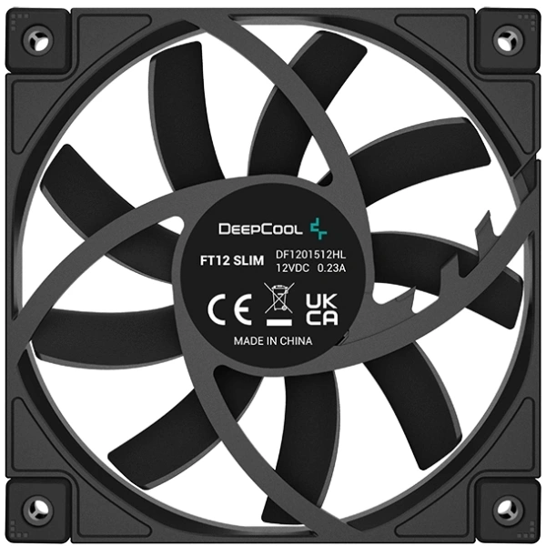 Вентилятор для корпуса Deepcool FT12 Slim 120х120x15 черный 4-pin 25.6дБ (R-FT12SLIM-BKWPN1-G) Ret