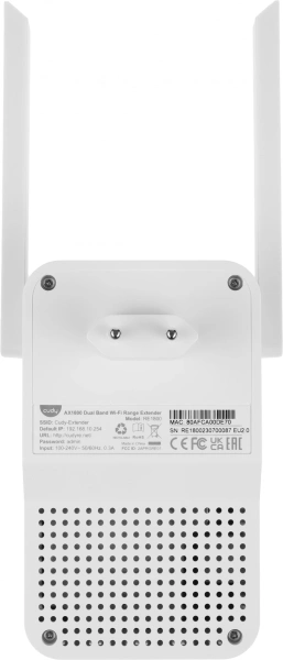 Точка доступа Cudy RE1800 AX1800 10/100/1000BASE-TX/Wi-Fi белый