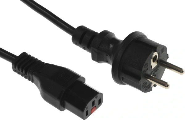 Шнур питания Lanmaster LAN-PP13L/SH-3.0-BK C13-Schuko проводник.:3x0.75мм2 3м 220В 10А черный