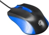 Мышь Оклик 225M черный/синий оптическая (1000dpi) USB (3but)