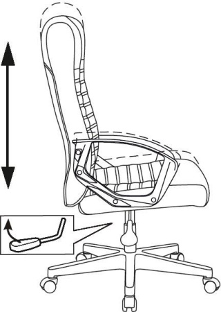 Кресло руководителя Бюрократ CH-480LT черный эко.кожа крестов. пластик