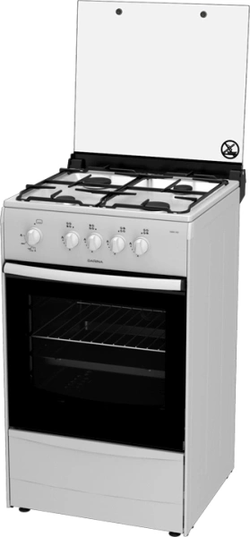 Плита Газовая Darina 1В GM 441 002 W белый (металлическая крышка) реш.сталь