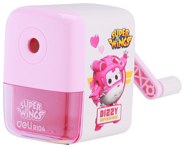 Точилка для карандашей механическая Deli ER10409 Super Wings 1 отверстие пластик ассорти