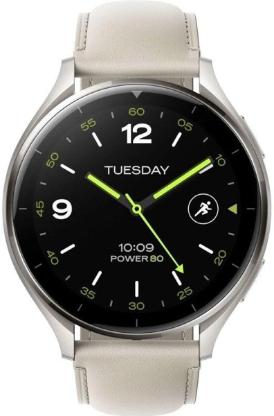 Смарт-часы Xiaomi Watch 2 1.43" AMOLED корп.серый рем.белый разм.брасл.:140-210мм (BHR9306G)