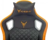 Кресло игровое Knight Outrider черный/оранжевый ромбик эко.кожа с подголов. крестов. металл