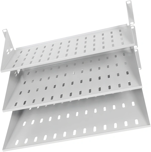 Полка стационарная ЦМО МС-20 2U нагр.:15кг. 19" 200мм серый (упак.:1шт)