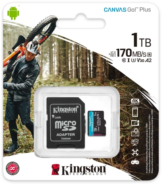 Флеш карта microSDXC 1TB Kingston SDCG3/1TB Canvas Go! Plus + adapter