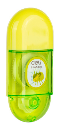 Лента коррект. Deli EH350 6мх5мм ассорти корпус белый блистер