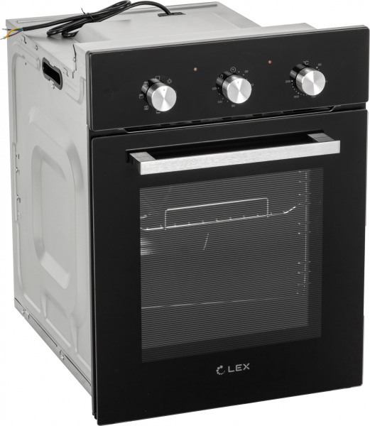 Духовой шкаф Электрический Lex EDM 4570 BL стекло черное