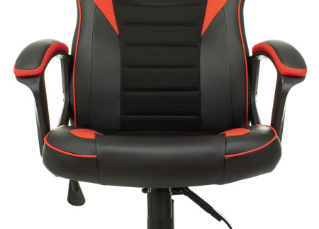 Кресло игровое Zombie GAME 16 черный/красный текстиль/эко.кожа крестов. пластик