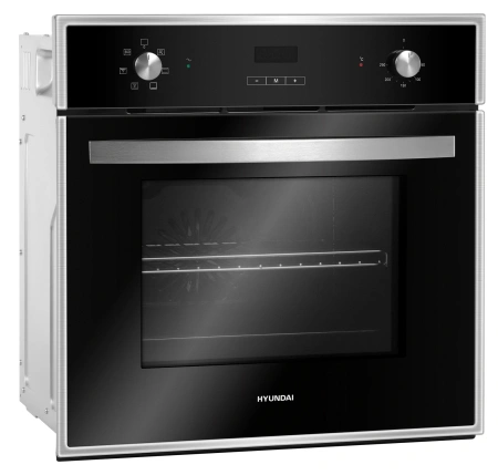 Духовой шкаф Электрический Hyundai HEO 6642 IX серебристый/черный