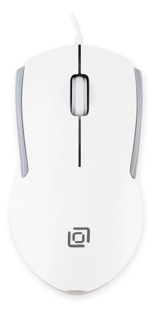 Мышь Оклик 245M белый оптическая (1000dpi) USB (3but)