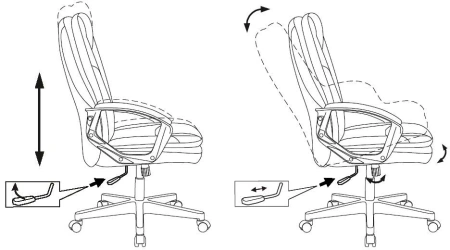 Кресло руководителя Бюрократ CH-868N серый эко.кожа крестов. пластик