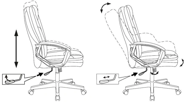 Кресло руководителя Бюрократ CH-868N серый эко.кожа крестов. пластик