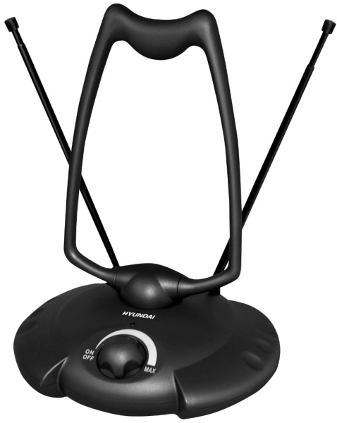 Антенна телевизионная Hyundai H-TAI200 30дБ активная черный каб.:1.35м