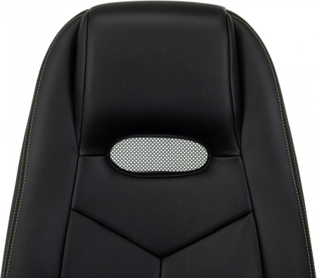 Кресло руководителя Бюрократ _Zen черный кожа крестов. алюминий