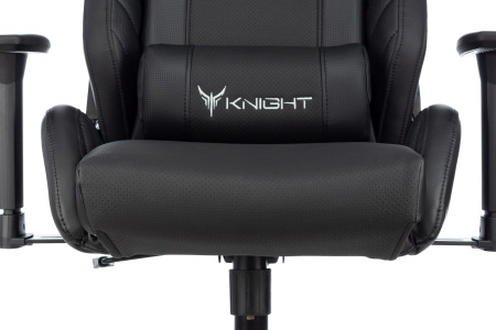 Кресло игровое Knight Thunder 5X черный эко.кожа крестов. металл