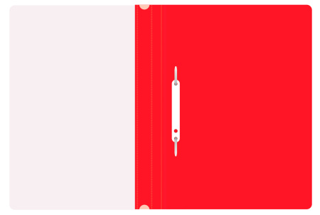 Папка-скоросшиватель Buro -PSE20BU/RED A4 прозрач.верх.лист пластик красный 0.11/0.13