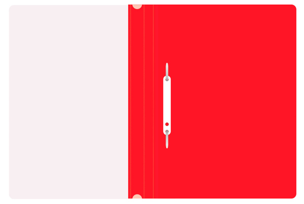 Папка-скоросшиватель Buro -PSE20BU/RED A4 прозрач.верх.лист пластик красный 0.11/0.13