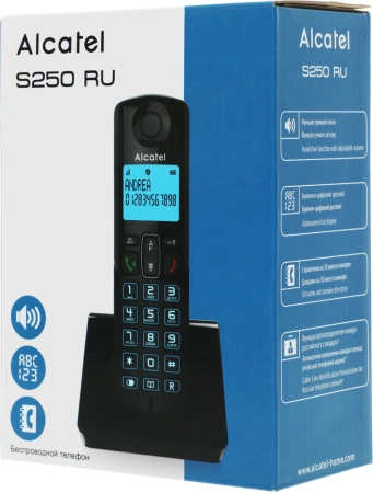 Р/Телефон Dect Alcatel S250 RU черный АОН