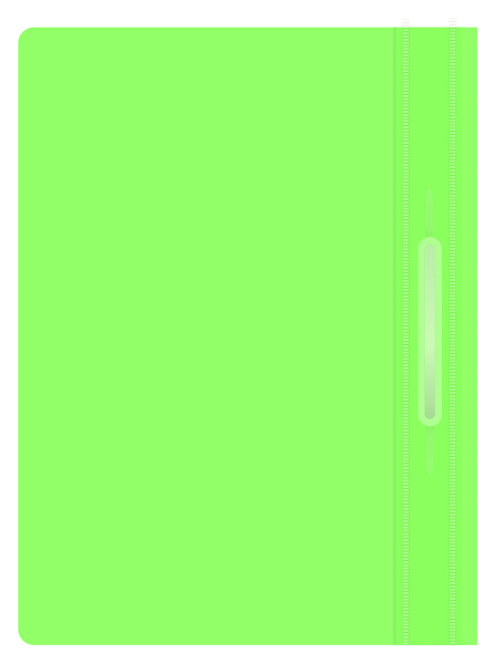 Папка-скоросшиватель Бюрократ Double Neon -PSLDNE/LETT A4 прозрач.верх.лист пластик салатовый 0.14/0.18