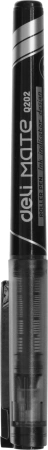 Ручка роллер Deli Mate (EQ20220) d=0.5мм черн. черн. сменный стержень стреловидный пиш. наконечник линия 0.35мм резин. манжета