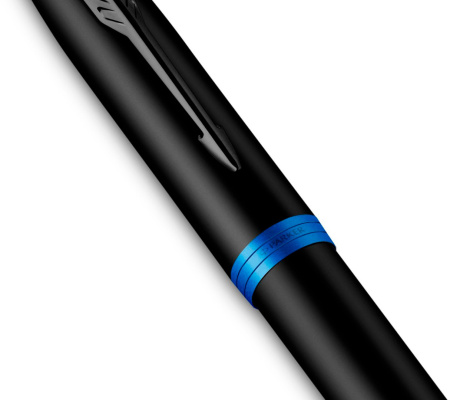 Ручка роллер Parker IM Vibrant Rings T315 (CW2172860) Marine Blue PVD F черн. черн. подар.кор.