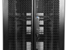 Шкаф серверный ЦМО (ШТК-СП-42.6.10-44АА-9005) напольный 42U 600x990мм пер.дв.перфор. задн.дв.перфор. 2 бок.пан. направл.под закл.гайки 1350кг черный 690мм 139кг 120град. 1950мм IP20 сталь с силовыми розетками укомплектованный
