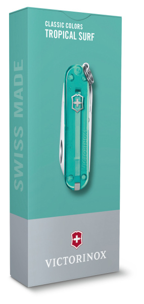 Нож перочинный Victorinox Classic Tropical Surf (0.6223.T24G) 58мм 7функц. карт.коробка