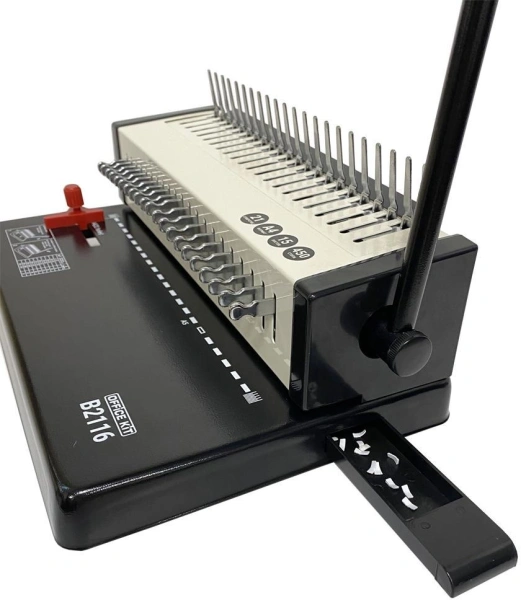 Переплетчик Office Kit B2116 A4/перф.13л.сшив/макс.450л./пластик.пруж. (4.5-45мм)