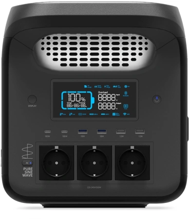 Электростанция портативная TopON Home TOP-H1800 384000mAh 12A QC3.0/PD3.0 6xUSB черный/серый (103762)