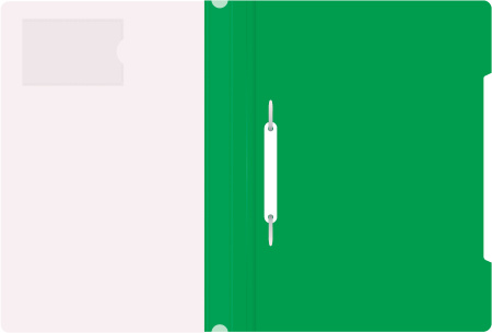 Папка-скоросшиватель Бюрократ -PS-V20GRN A4 прозрач.верх.лист карм.для визит. пластик зеленый 0.12/0.16