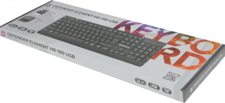 Клавиатура Defender Element HB-190 черный USB