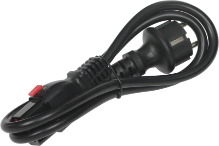 Шнур питания Lanmaster LAN-PP19L/SH-1.0-BK C19-Schuko проводник.:3x1.5мм2 1м 220В 16А черный