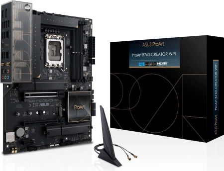 Материнская плата Asus PROART B760-CREATOR WIFI Soc-1700 Intel B760 4xDDR5 ATX AC`97 8ch(7.1) 1 x 2.