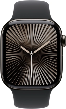 Смарт-часы Apple Watch Series 10 A2997 42мм OLED корп.черный Sport Band рем.черный разм.брасл.:150-200мм (MWWF3LW/A)