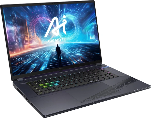 Ноутбук Gigabyte Aorus 16X Core i7 14650HX 16Gb SSD1Tb NVIDIA GeForce RTX4070 8Gb 16" IPS QHD+ (2560x1600) Free DOS grey WiFi BT Cam (ASG-53KZC54SD)