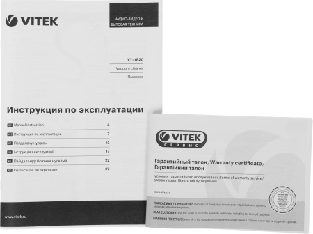Пылесос Vitek VT-1820 1400Вт красный/черный (в компл.:4мешка)