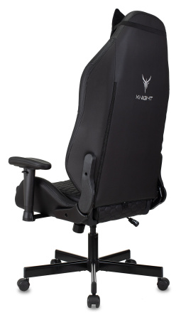 Кресло игровое Knight Neon черный соты эко.кожа с подголов. крестов. металл