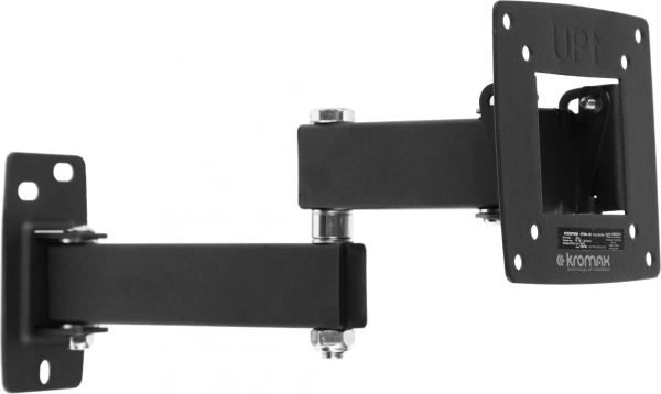 Кронштейн для телевизора Kromax OPTIMA-104 черный 10"-28" макс.25кг настенный поворотно-выдвижной и наклонный