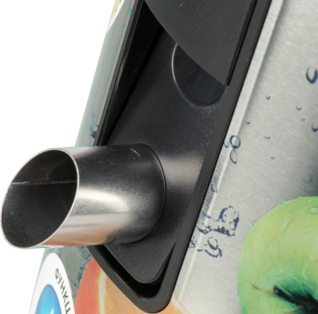 Соковыжималка центробежная Polaris PEA 0829 800Вт рез.сок.:350мл. серебристый/рисунок