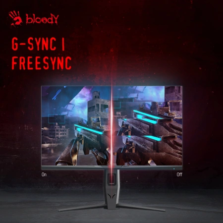 Монитор Bloody 27" MN271Q серый IPS LED 1ms 16:9 HDMI M/M матовая HAS Piv 320cd 178гр/178гр 2560x1440 180Hz G-Sync DP 2K USB 5.1кг