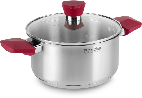 Кастрюля Rondell Strike RDS-813 2л. d=18см (с крышкой) стальной