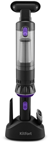 Пылесос ручной Kitfort КТ-5293 120Вт черный/фиолетовый