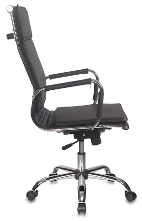 Кресло руководителя Бюрократ Ch-993 черный эко.кожа крестов. металл хром